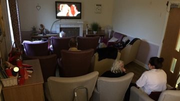 Residents enjoy a trip to the flicks at Norton Lees care home